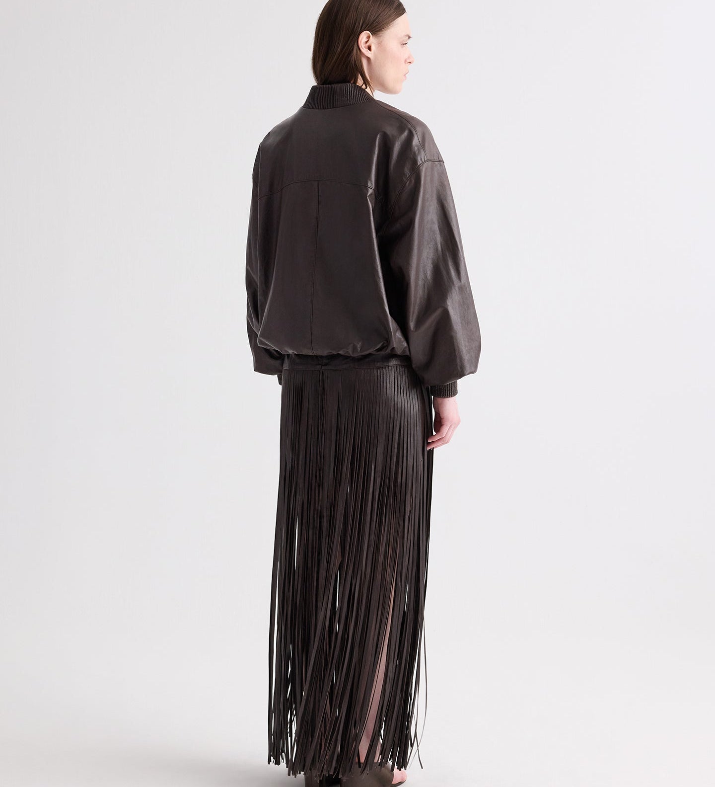 TWP - Bubble Hem Bomber Jacket in Dolce Leather