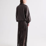 TWP - Bubble Hem Bomber Jacket in Dolce Leather