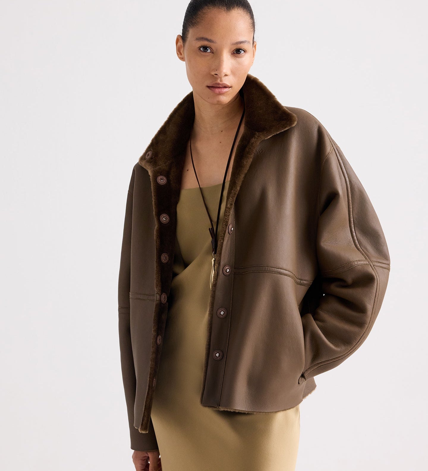 TWP - Big Sky Jacket in Ironed Merino Shearling