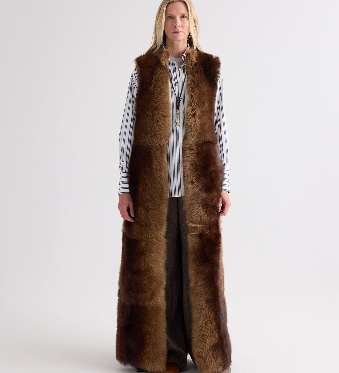 TWP - St Moritz Vest in Gradient Toscana Leather