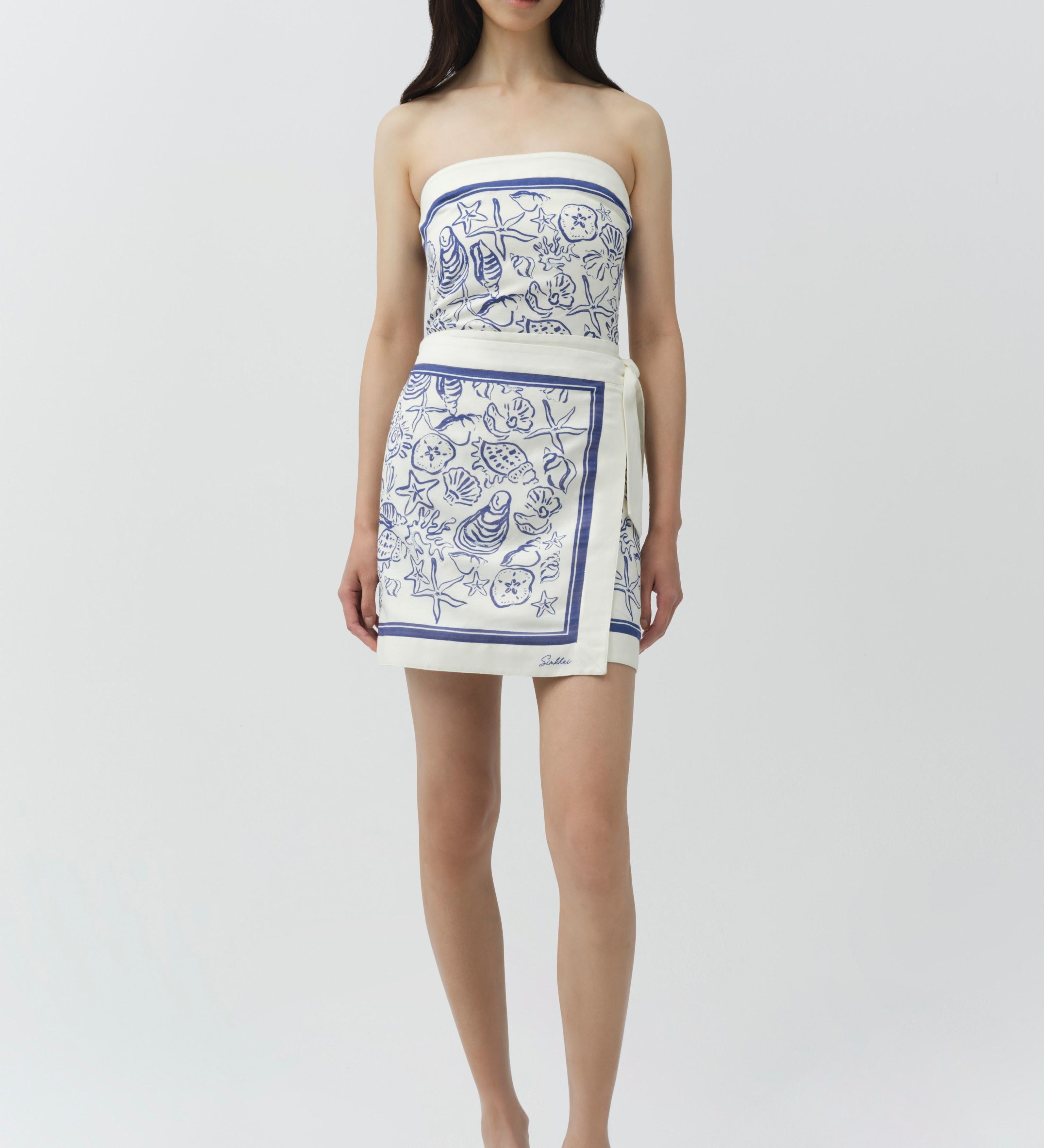 Simkhai - Darbie Linen Bustier Mini Dress