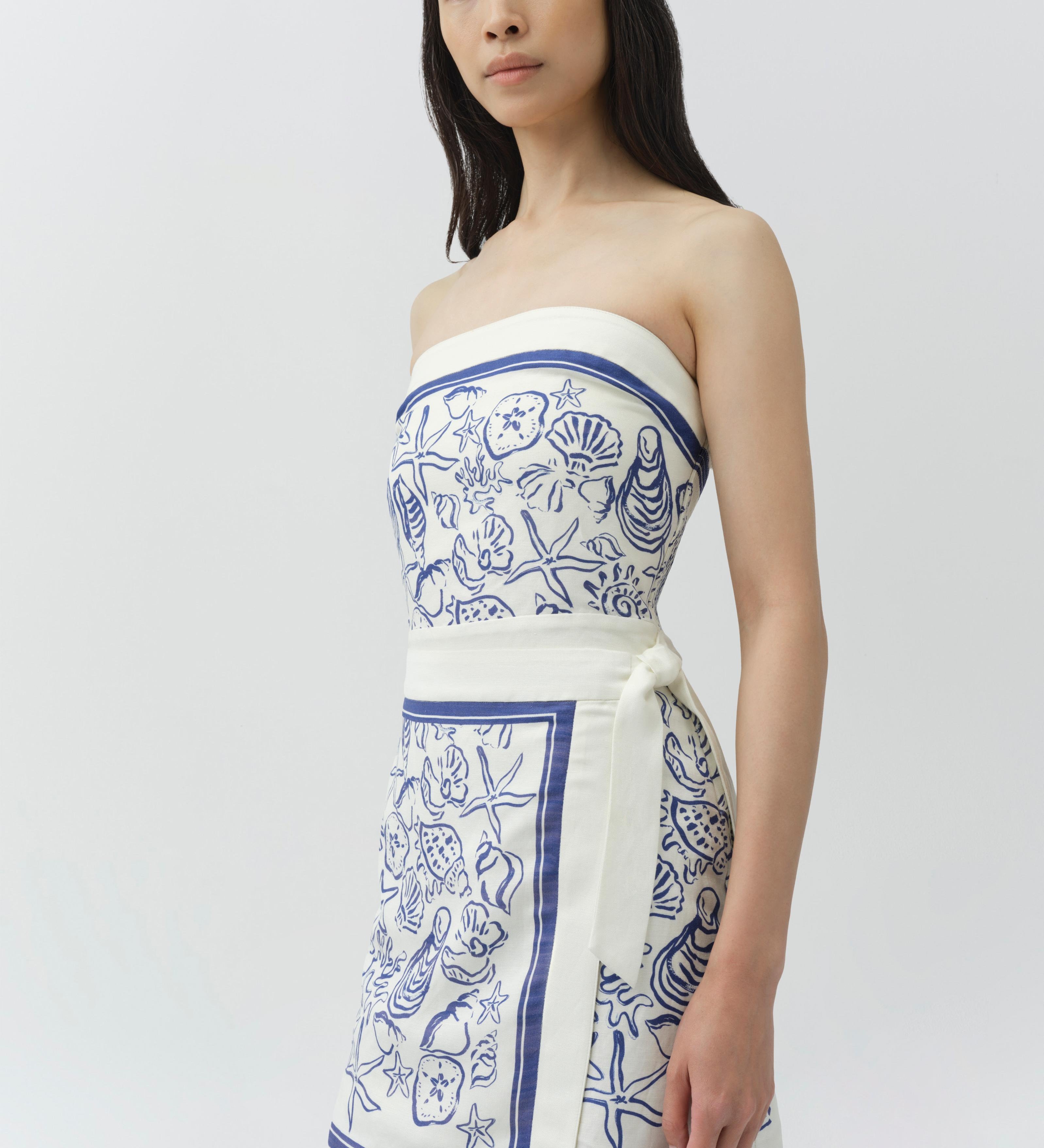 Simkhai - Darbie Linen Bustier Mini Dress