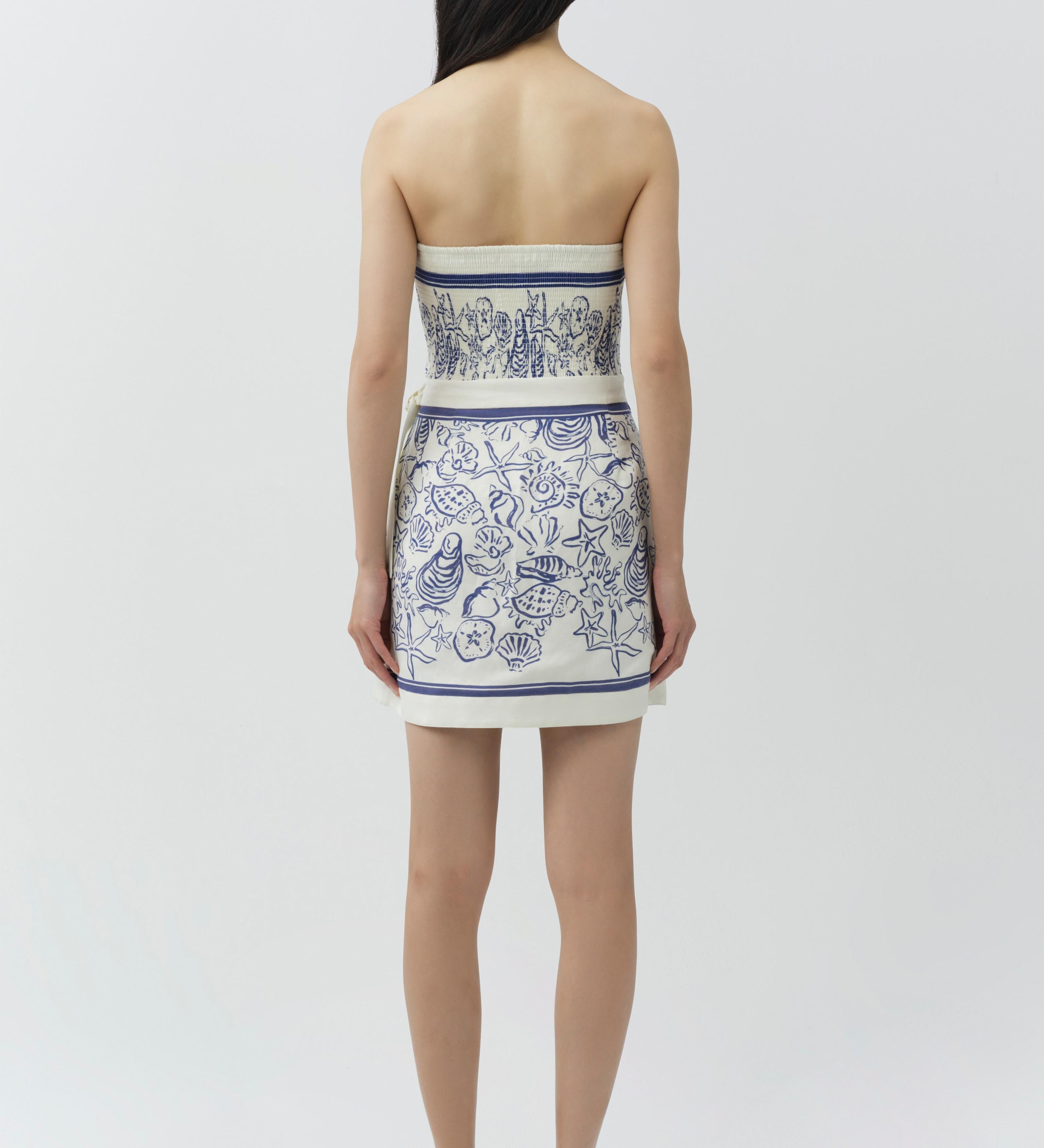 Simkhai - Darbie Linen Bustier Mini Dress