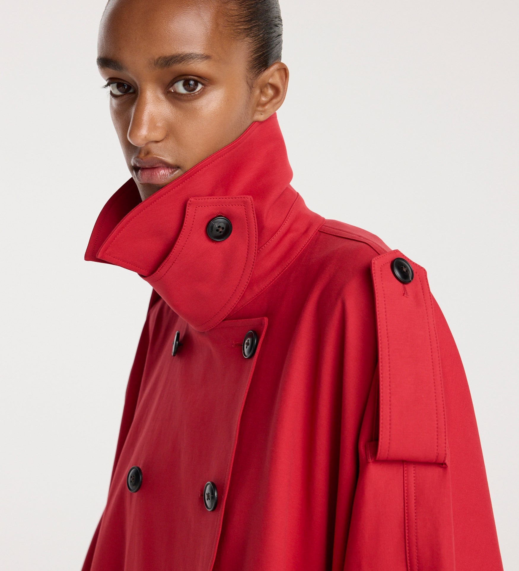ROHE - Cape trenchcoat | cherry