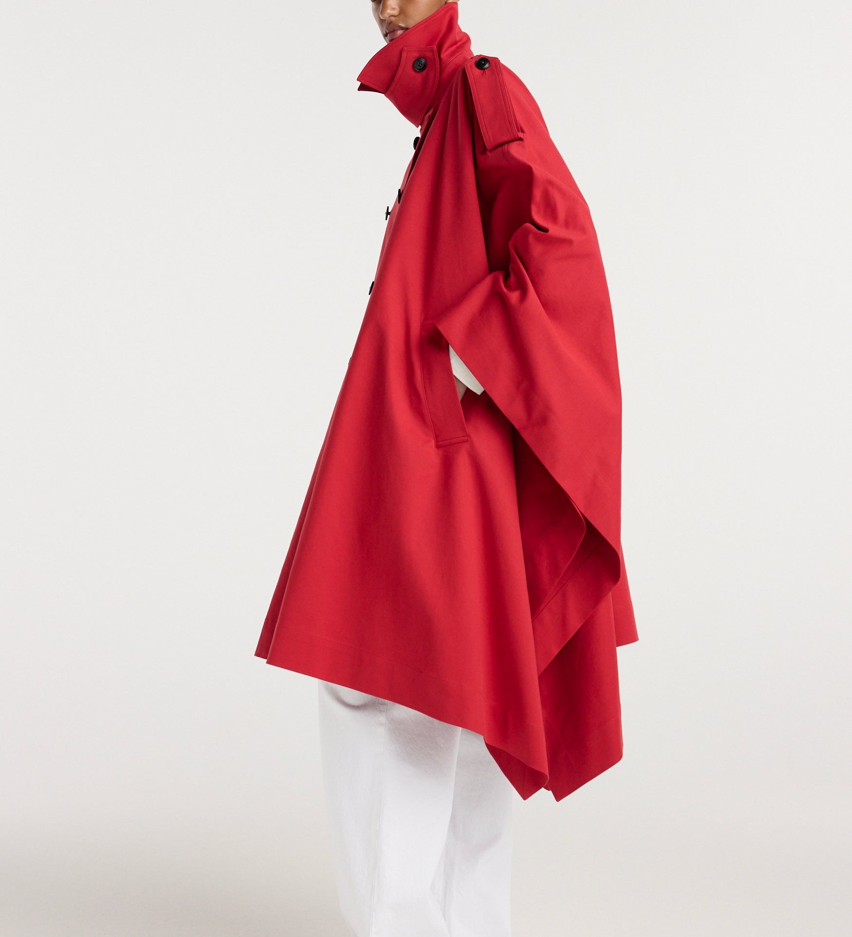 ROHE - Cape trenchcoat | cherry