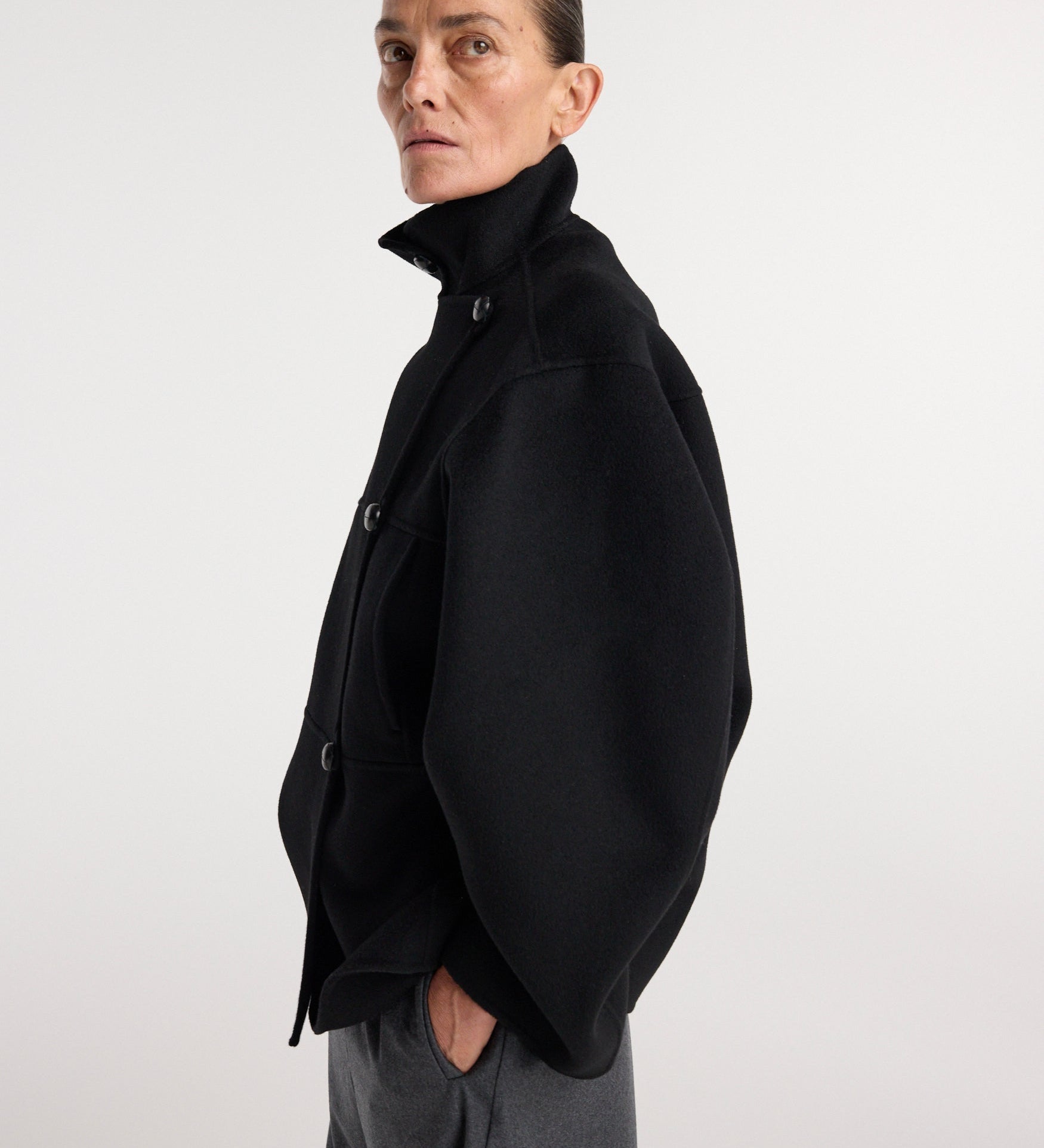 ROHE - Double - faced wool jacket | black