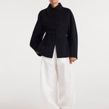 ROHE - Double - faced sculptural jacket | black