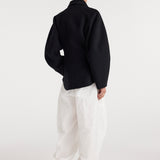 ROHE - Double - faced sculptural jacket | black