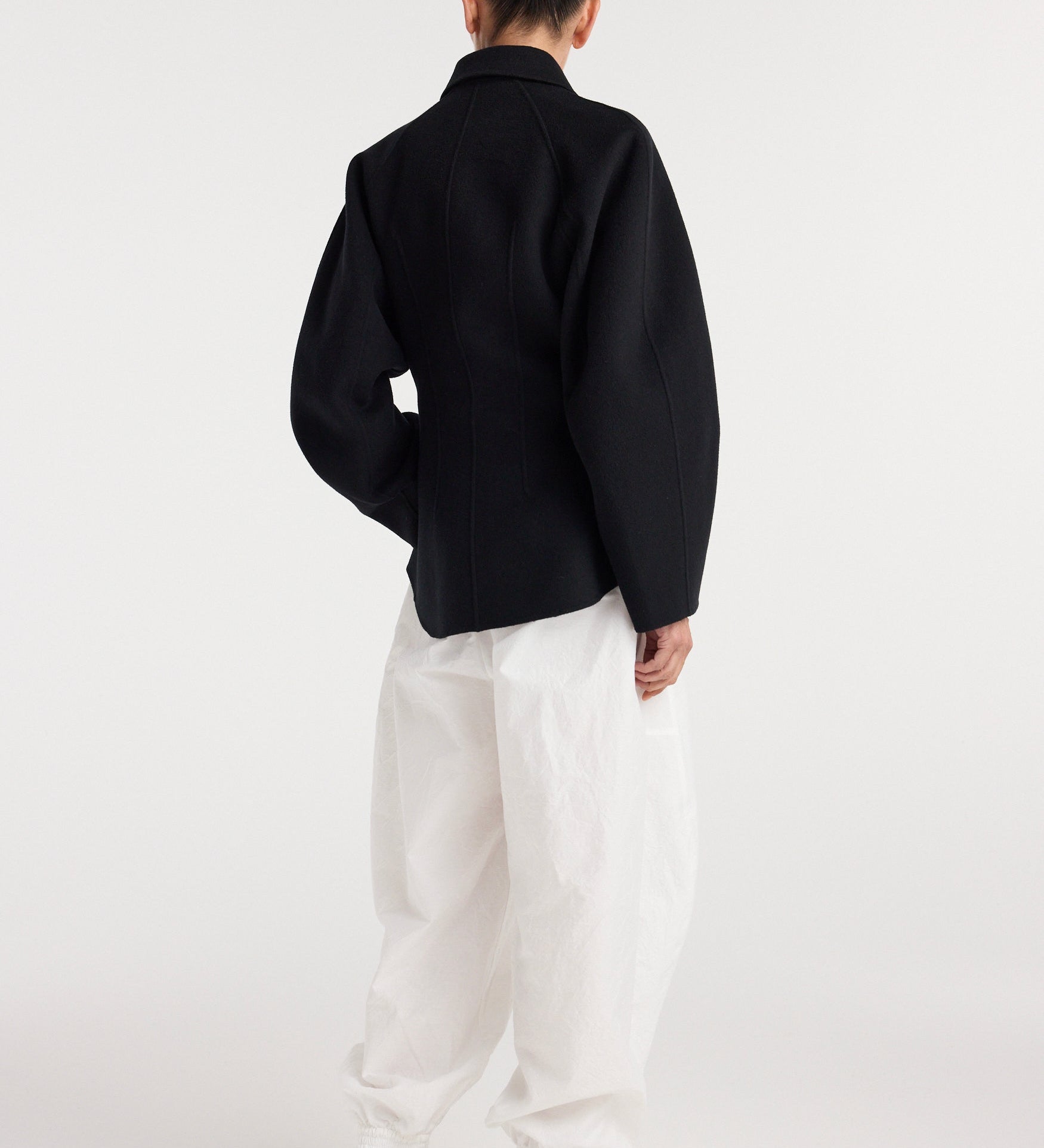 ROHE - Double - faced sculptural jacket | black