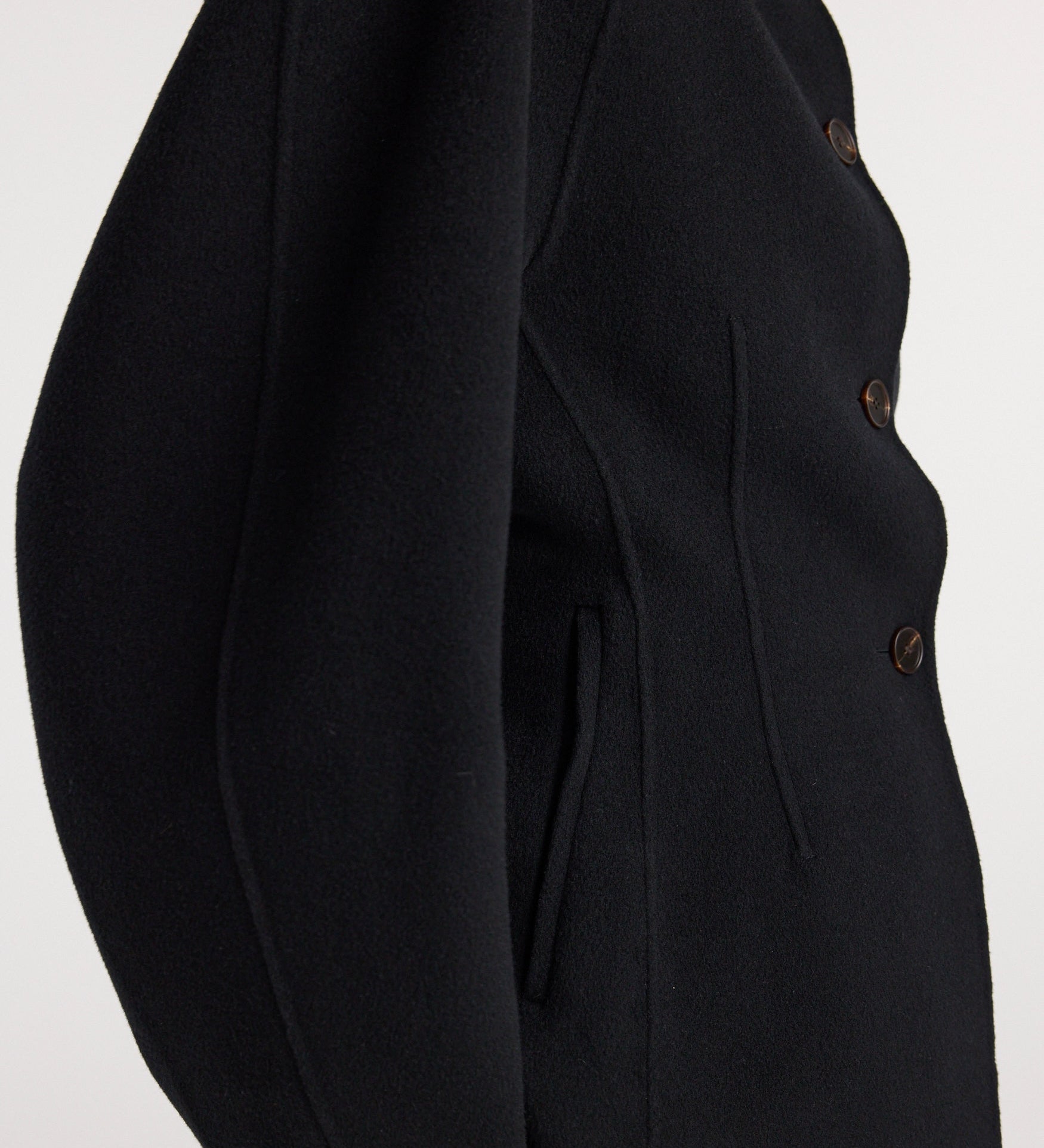 ROHE - Double - faced sculptural jacket | black