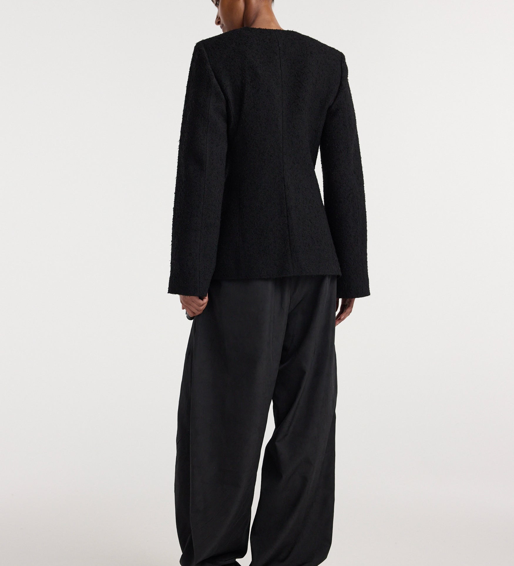 ROHE - Bouclé shaped blazer | black