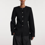 ROHE - Bouclé shaped blazer | black
