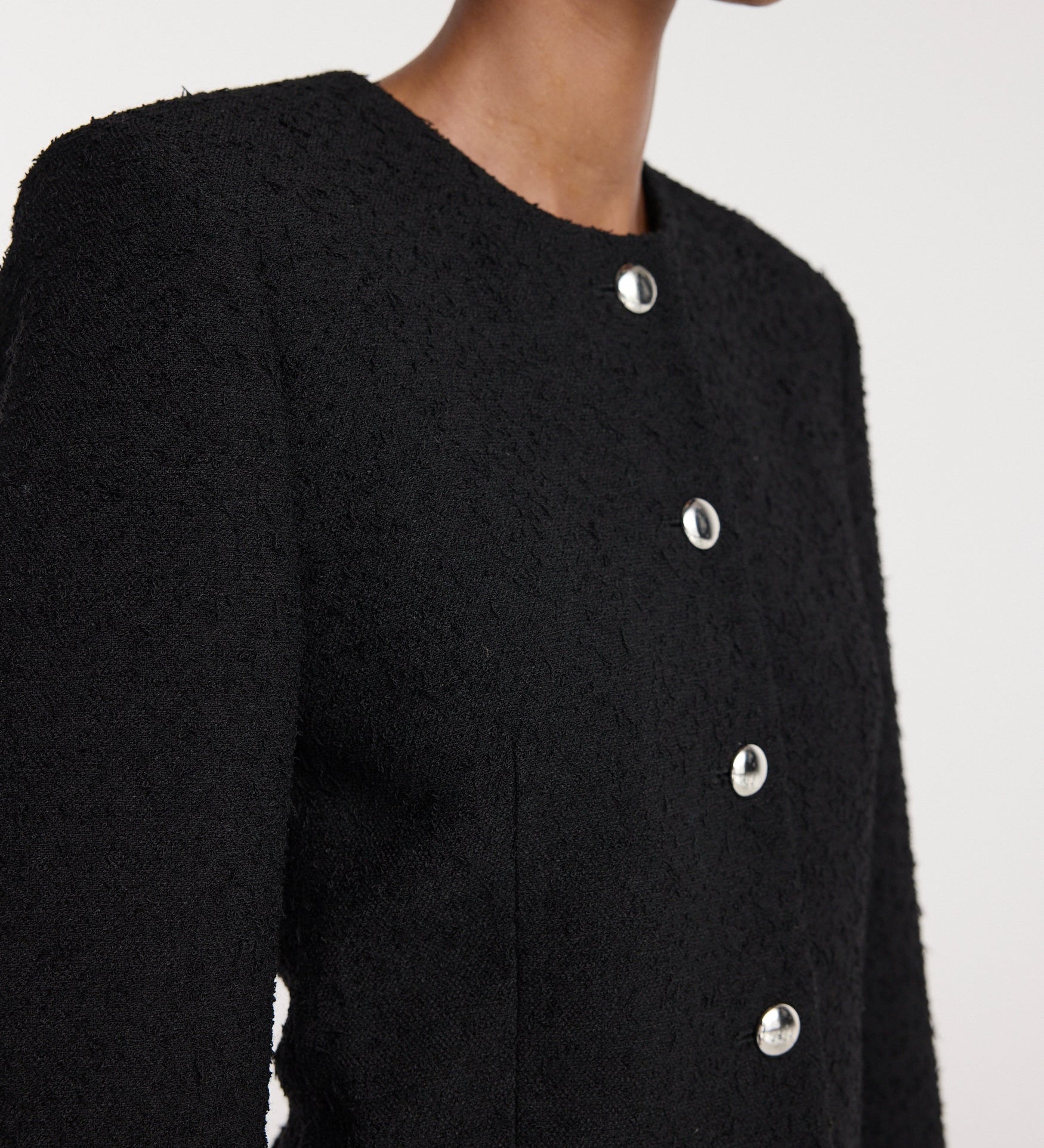 ROHE - Bouclé shaped blazer | black