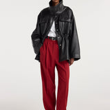 ROHE - Sculptural leather jacket | black