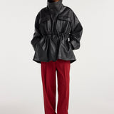 ROHE - Sculptural leather jacket | black