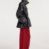 ROHE - Sculptural leather jacket | black