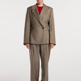 ROHE - Hourglass shaped blazer | desert brown