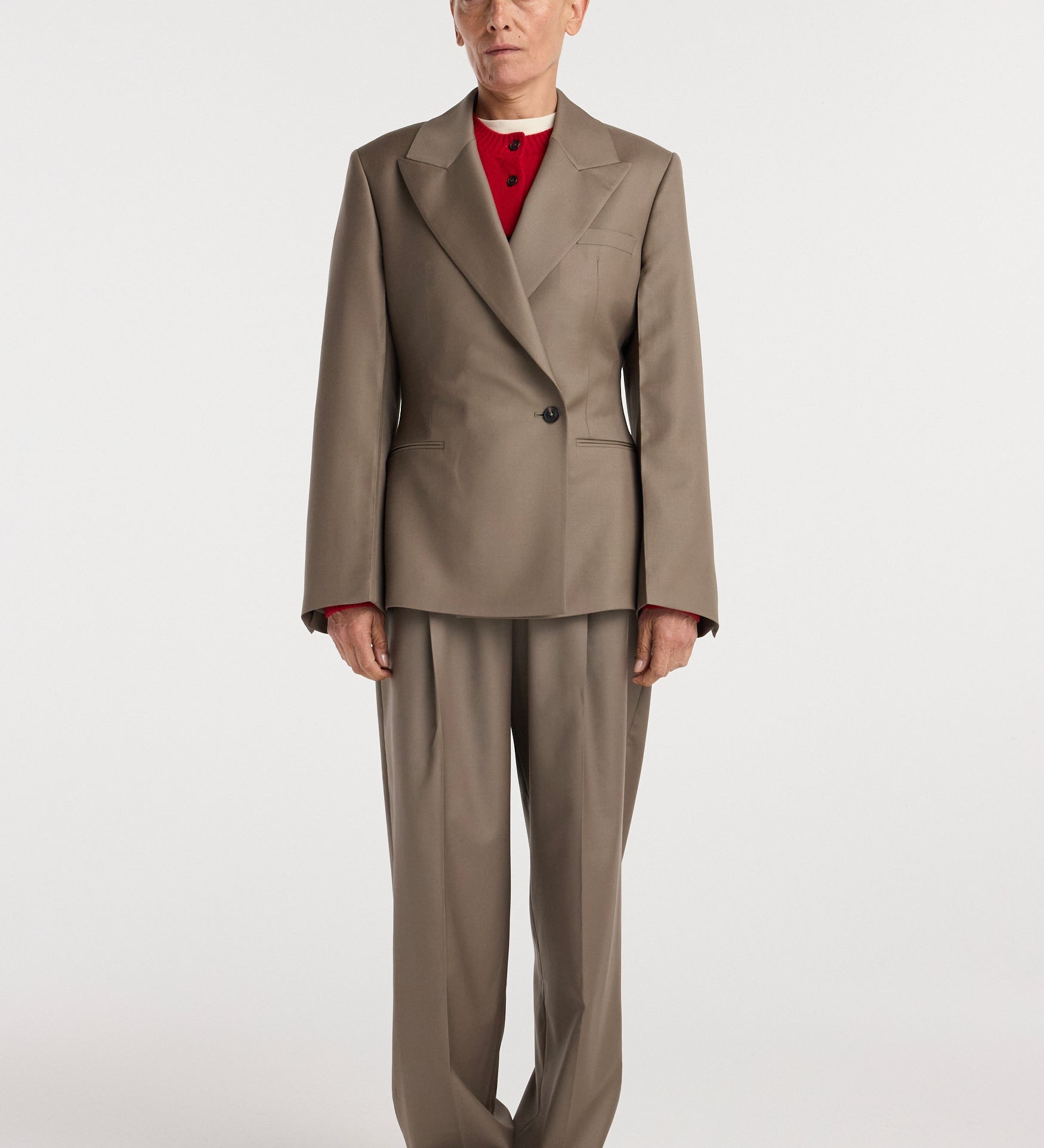 ROHE - Hourglass shaped blazer | desert brown
