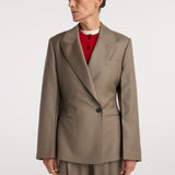 ROHE - Hourglass shaped blazer | desert brown