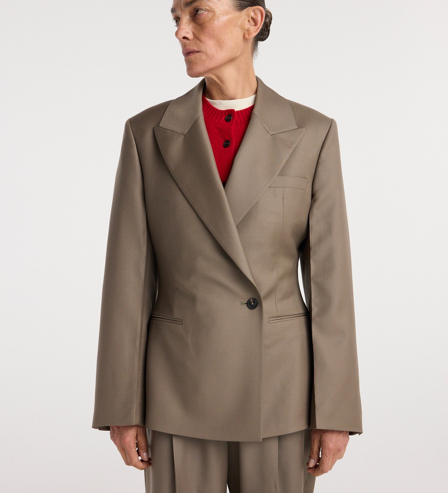 ROHE - Hourglass shaped blazer | desert brown