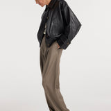 ROHE - Leather blouson jacket | black