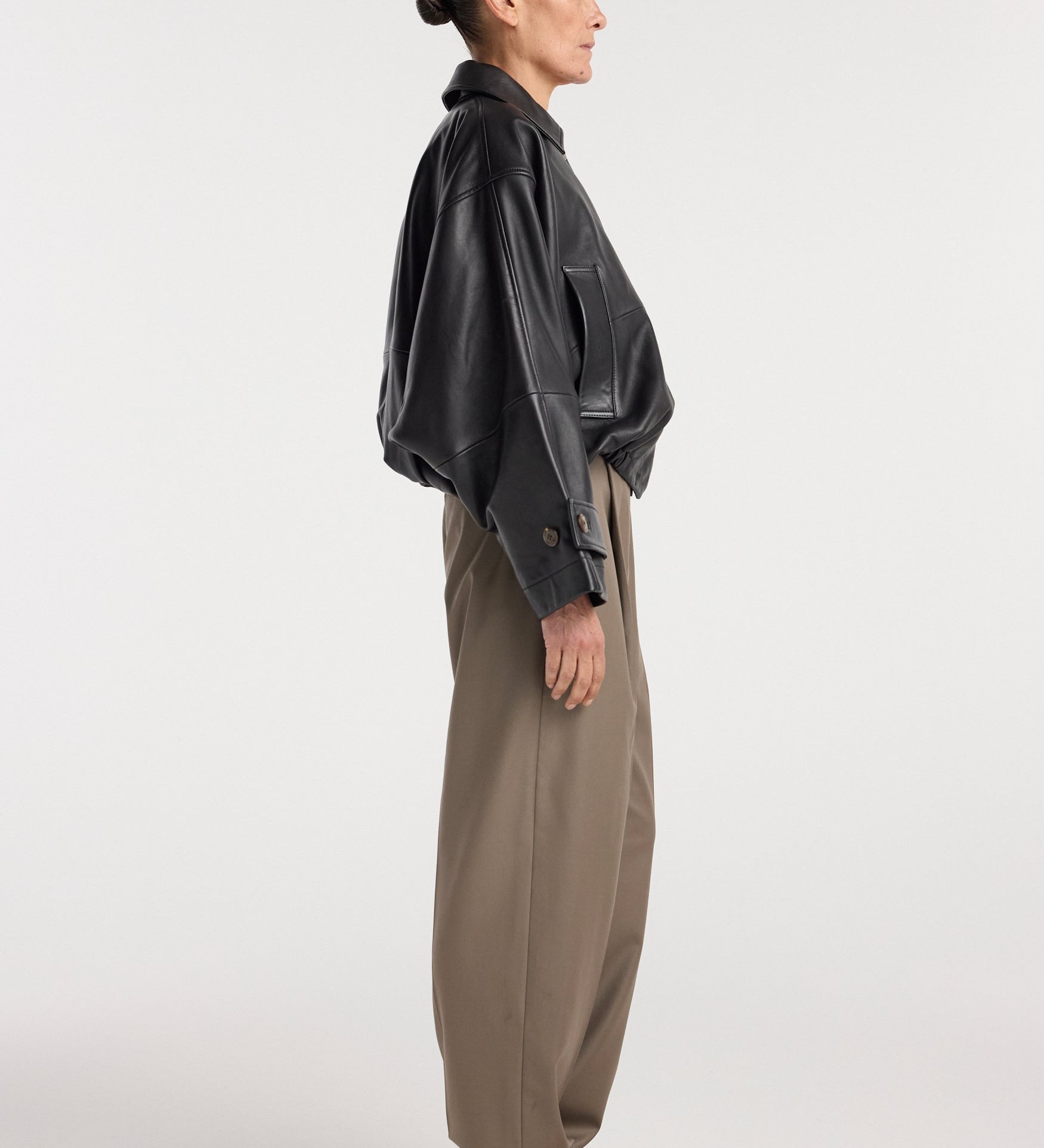 ROHE - Leather blouson jacket | black