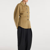 ROHE - Double - faced sculptural jacket | camel