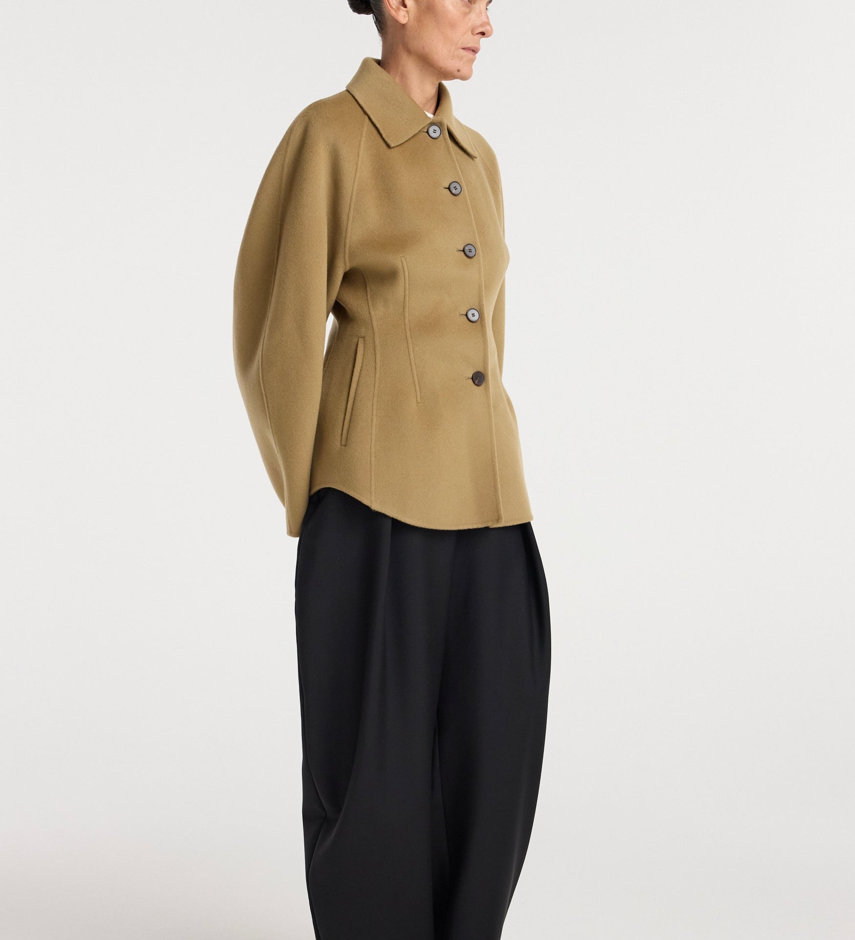 ROHE - Double - faced sculptural jacket | camel