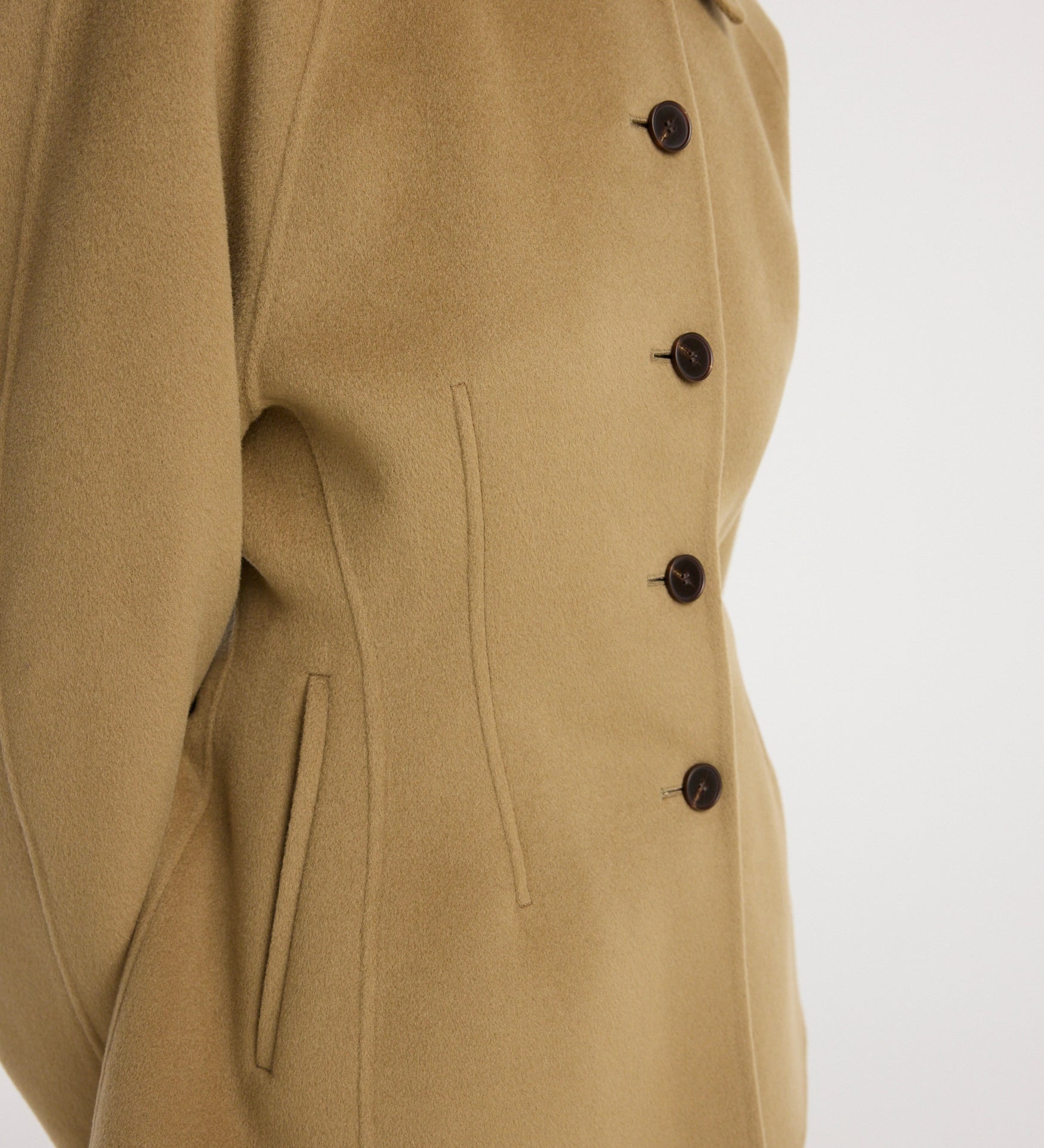 ROHE - Double - faced sculptural jacket | camel