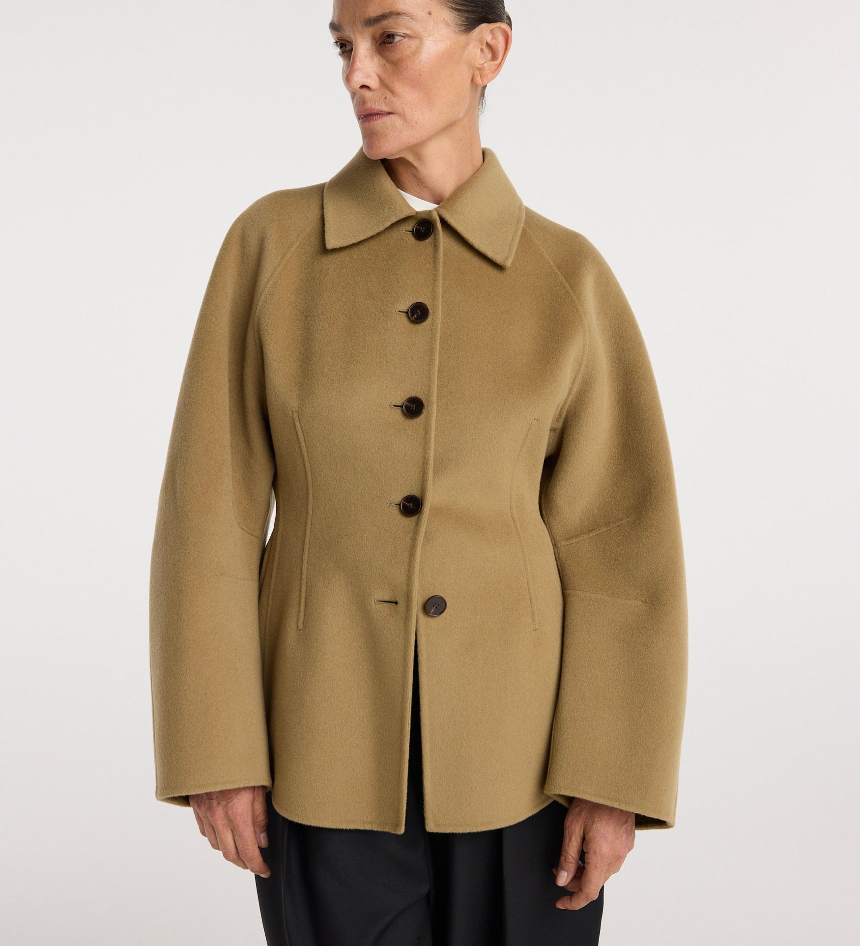 ROHE - Double - faced sculptural jacket | camel