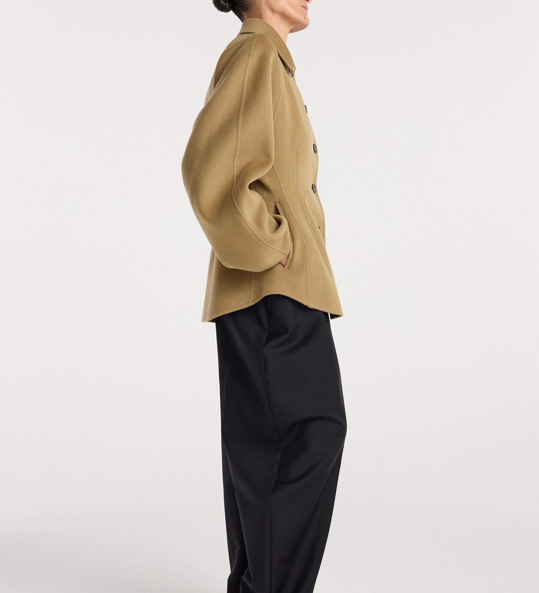 ROHE - Double - faced sculptural jacket | camel