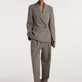 ROHE - Hourglass shaped blazer | earth slub