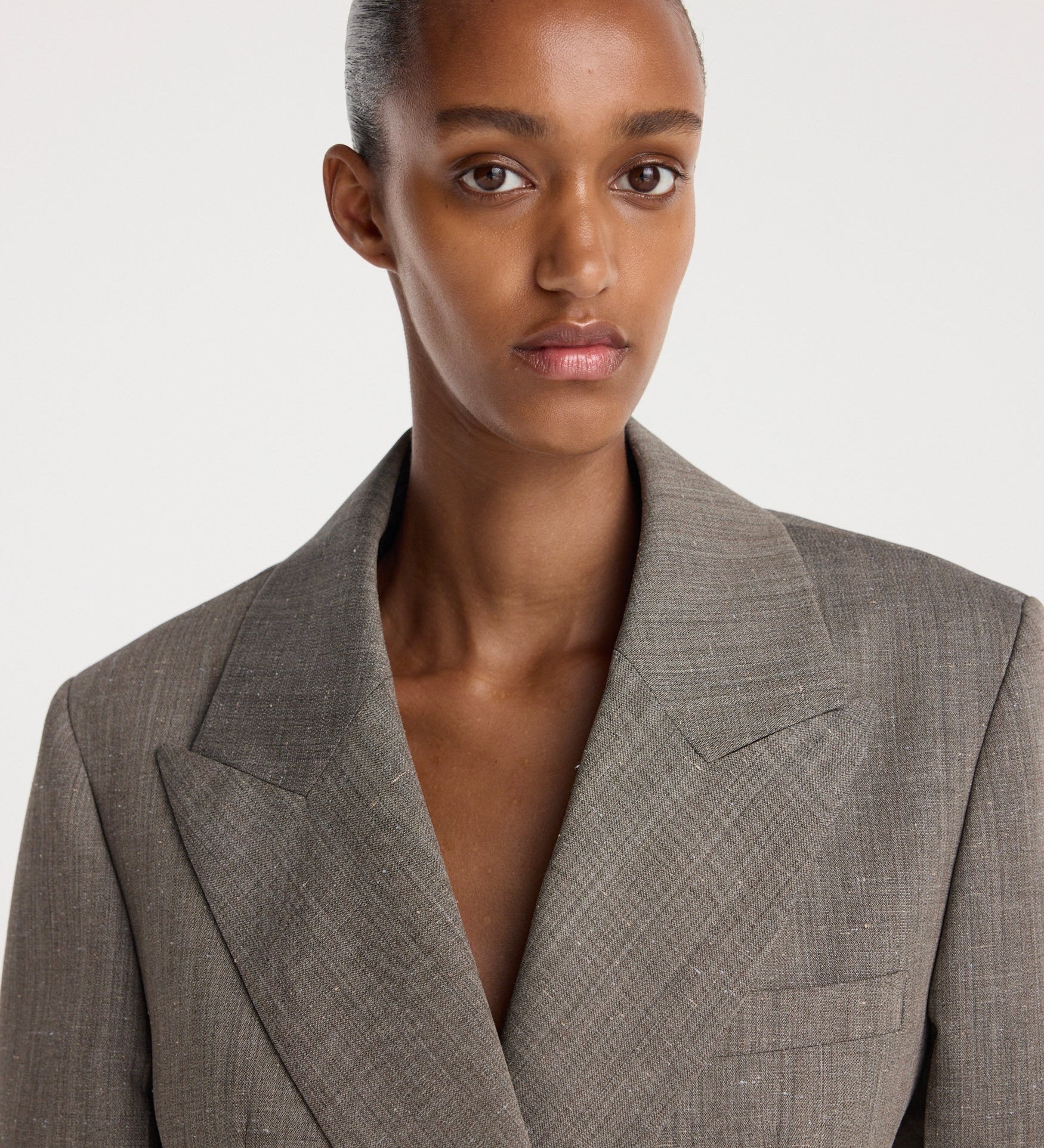 ROHE - Hourglass shaped blazer | earth slub
