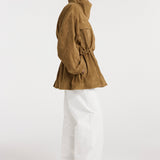 ROHE - Sculptural suede jacket | sage