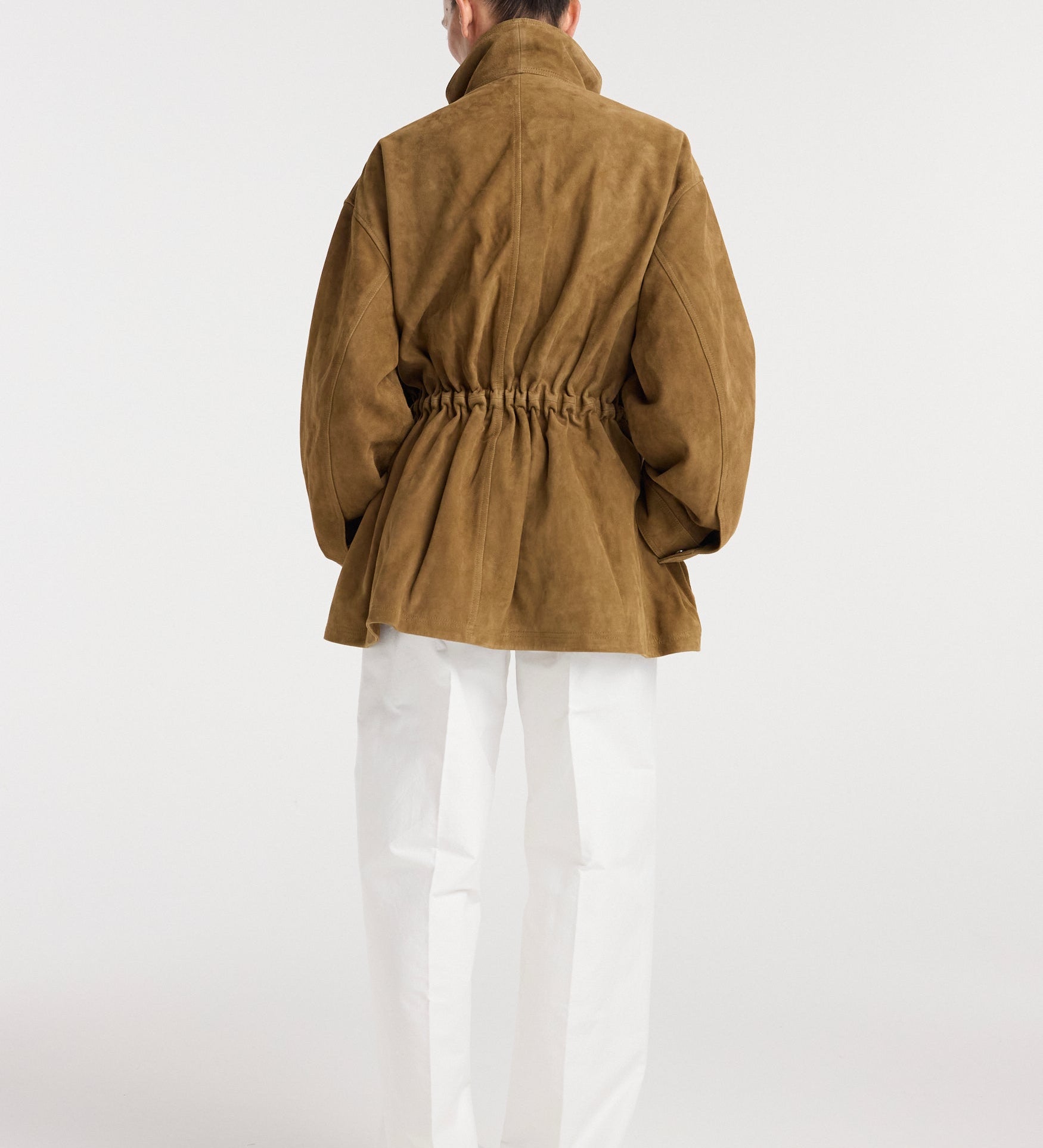 ROHE - Sculptural suede jacket | sage