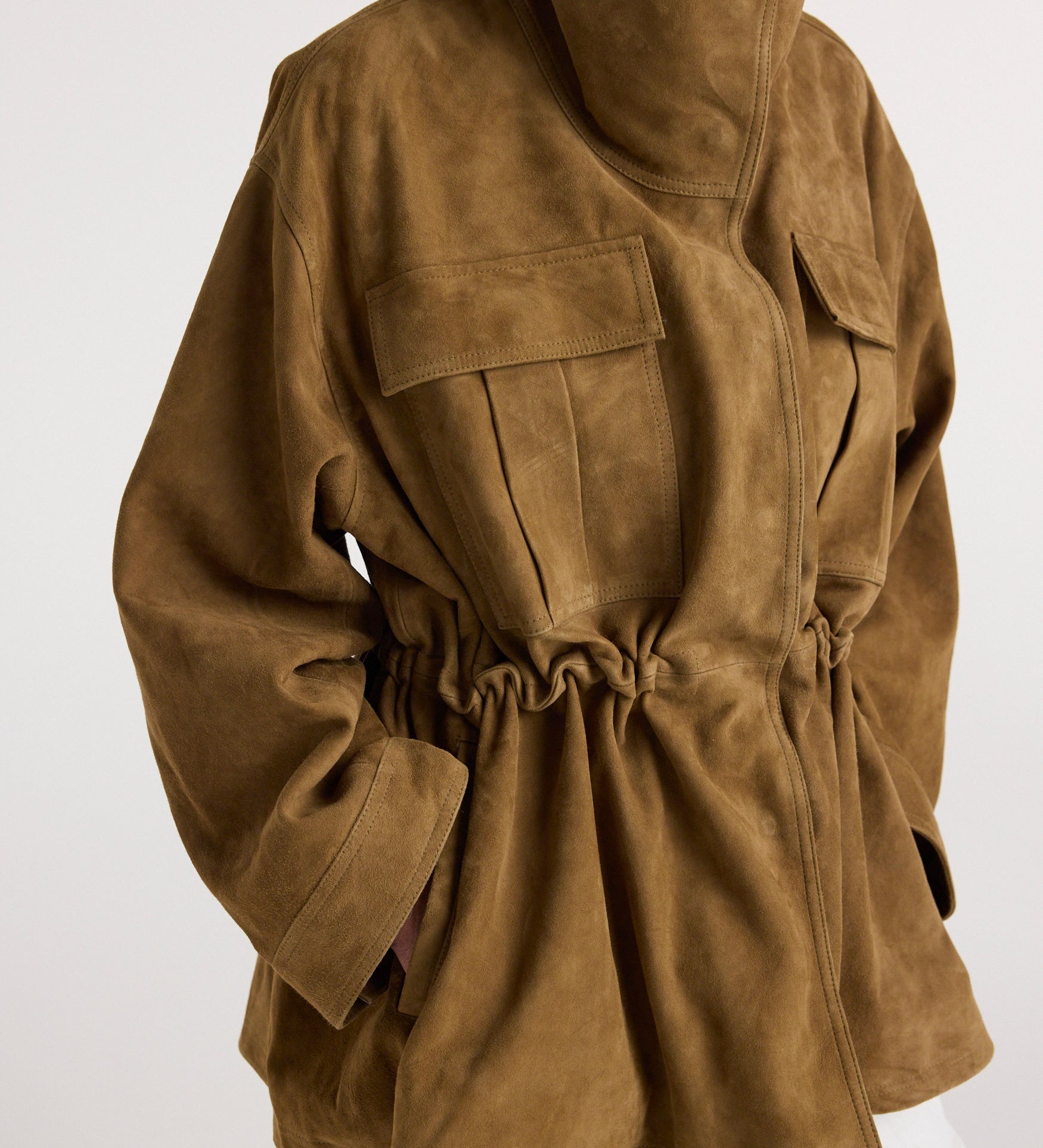 ROHE - Sculptural suede jacket | sage