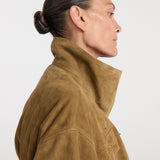 ROHE - Sculptural suede jacket | sage