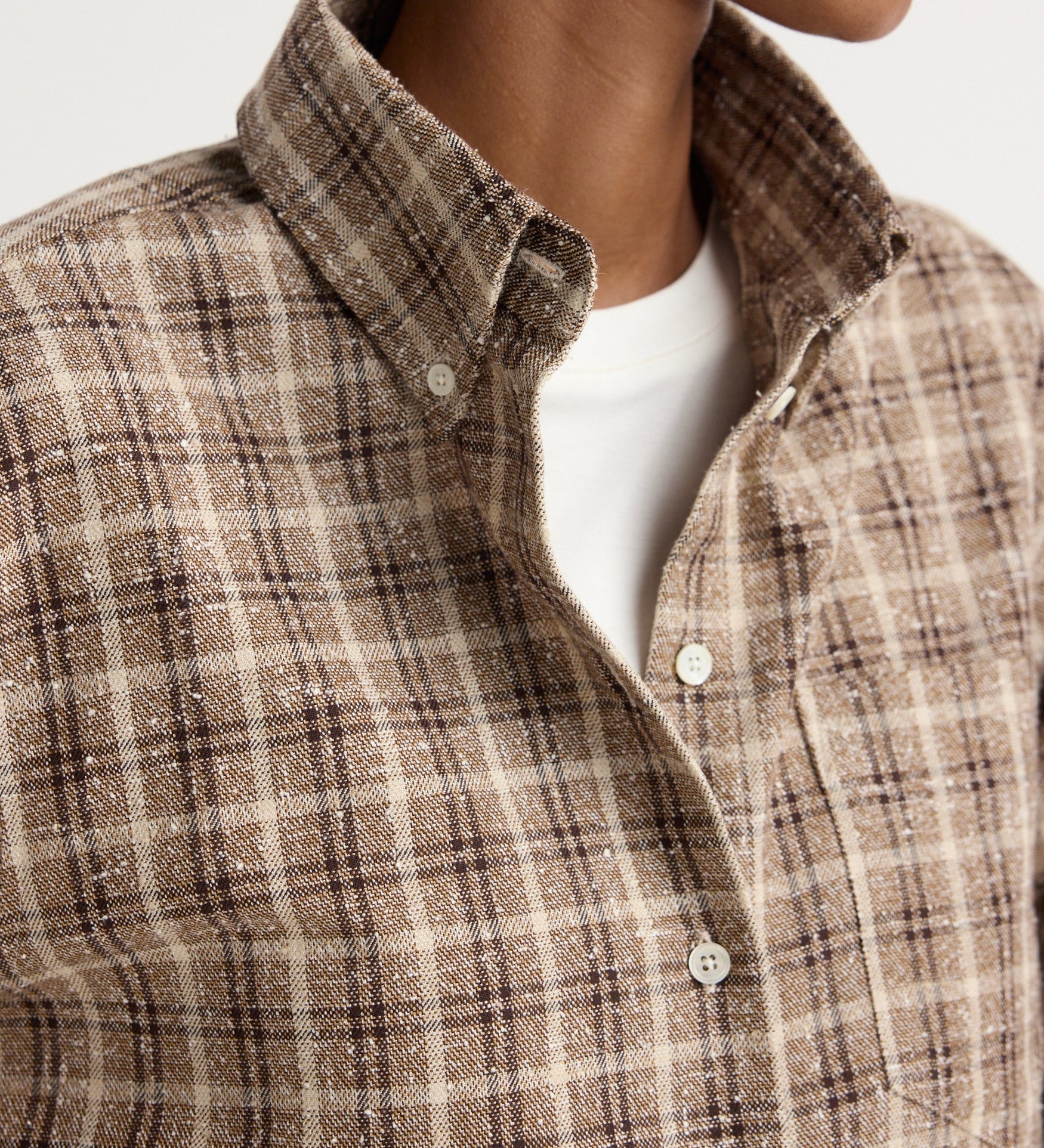 ROHE - Oxford bouclé check shirt | boucle check