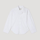 ROHE - Poplin uneven collar shirt | optic white