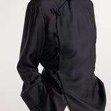 ROHE - Pankou closure silk top | black