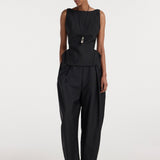 ROHE - Deconstructed collar top | black