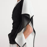 ROHE - Sculptural double layered top | black