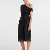 ROHE - Off shoulder lapel top | black