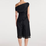 ROHE - Off shoulder lapel top | black