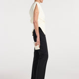 ROHE - Off shoulder lapel top | off white