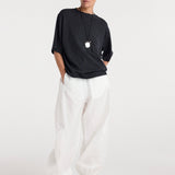 ROHE - Oversized merino t - shirt | anthracite melange