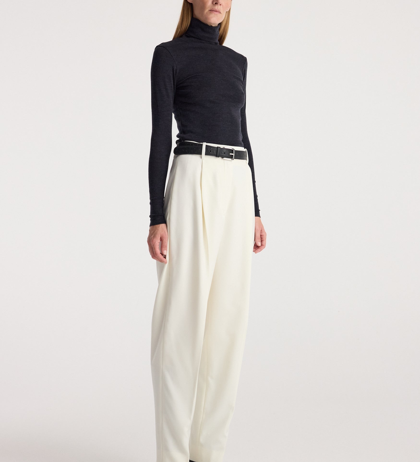 ROHE - Fine merino turtleneck | anthracite melange