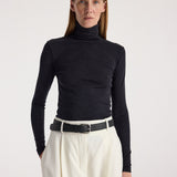 ROHE - Fine merino turtleneck | anthracite melange