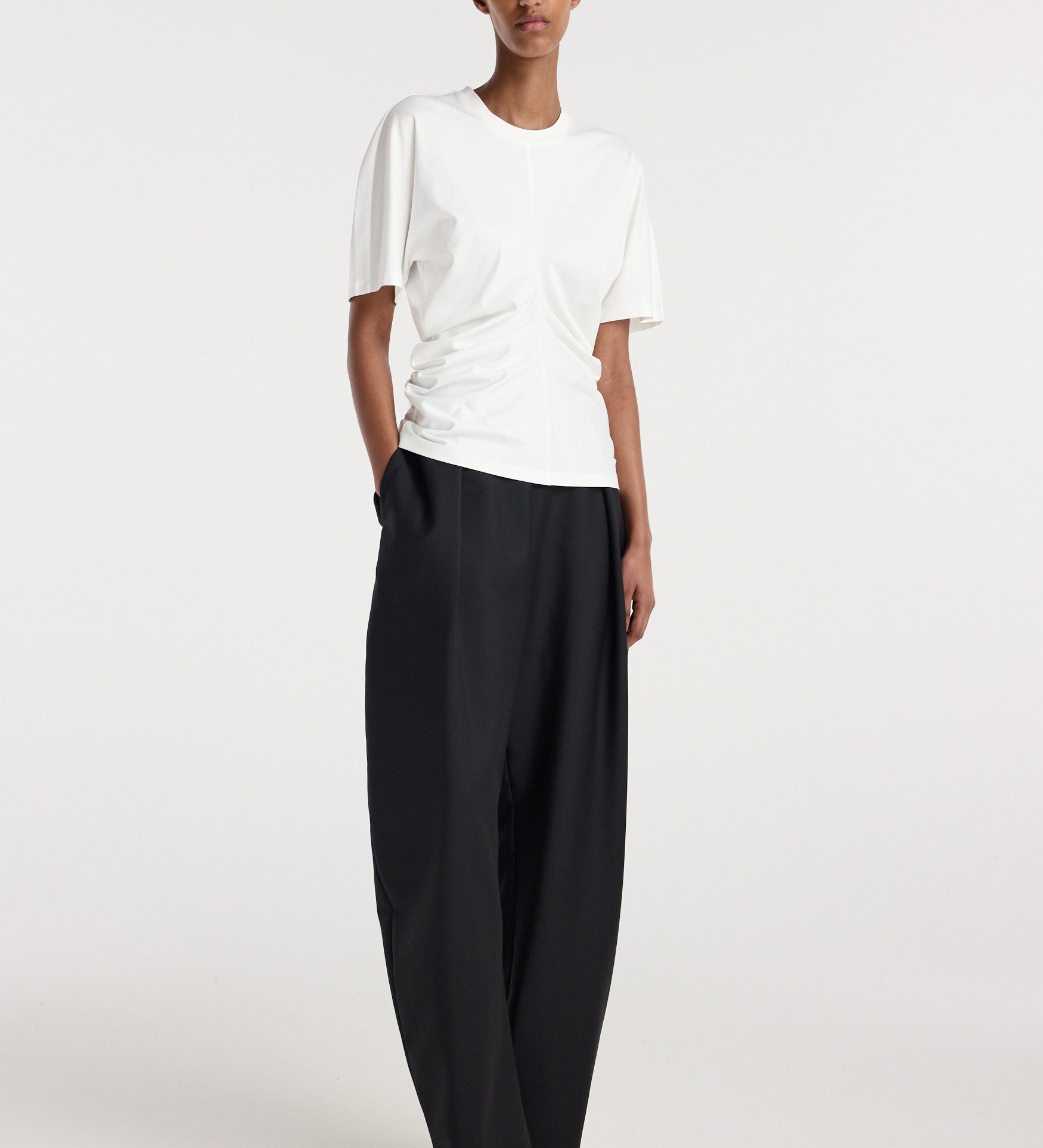 ROHE - Draped t - shirt | off white