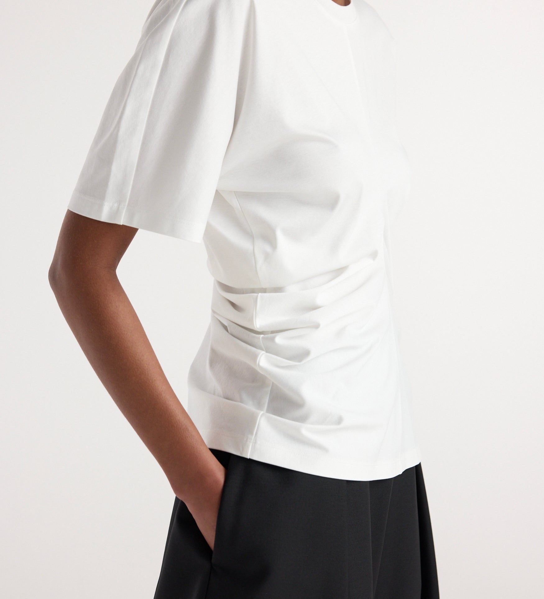 ROHE - Draped t - shirt | off white